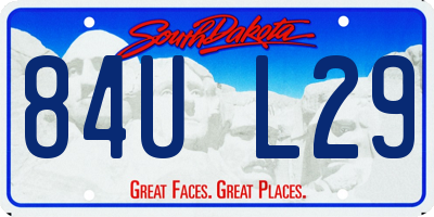 SD license plate 84UL29