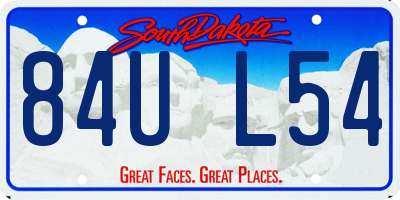 SD license plate 84UL54
