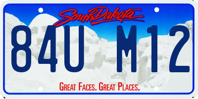 SD license plate 84UM12