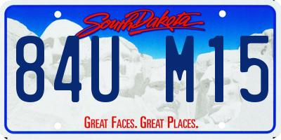 SD license plate 84UM15