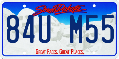 SD license plate 84UM55