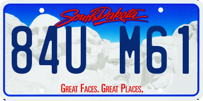 SD license plate 84UM61