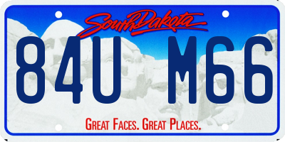 SD license plate 84UM66