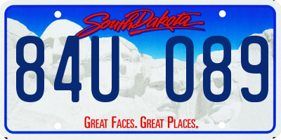 SD license plate 84UO89