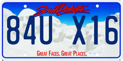 SD license plate 84UX16