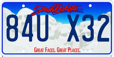 SD license plate 84UX32