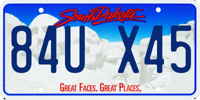 SD license plate 84UX45