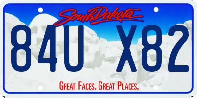 SD license plate 84UX82