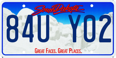 SD license plate 84UY02