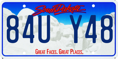 SD license plate 84UY48