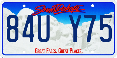 SD license plate 84UY75