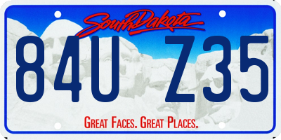 SD license plate 84UZ35