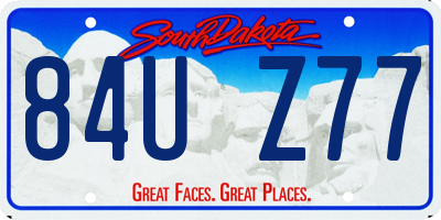 SD license plate 84UZ77
