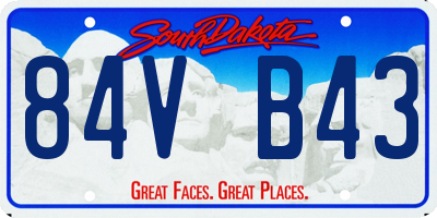 SD license plate 84VB43