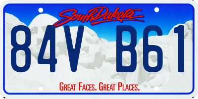 SD license plate 84VB61