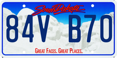 SD license plate 84VB70