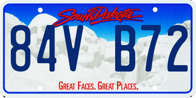 SD license plate 84VB72