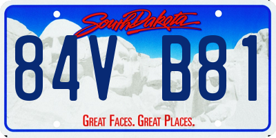 SD license plate 84VB81