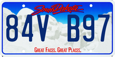 SD license plate 84VB97