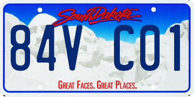 SD license plate 84VC01