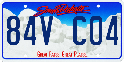 SD license plate 84VC04