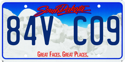 SD license plate 84VC09