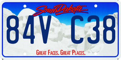 SD license plate 84VC38