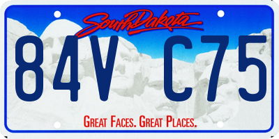 SD license plate 84VC75