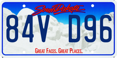 SD license plate 84VD96