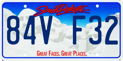 SD license plate 84VF32