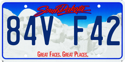 SD license plate 84VF42