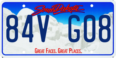 SD license plate 84VG08