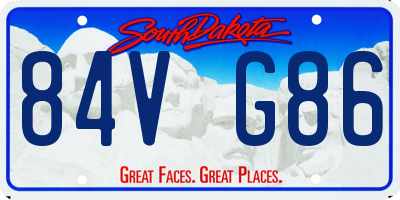 SD license plate 84VG86