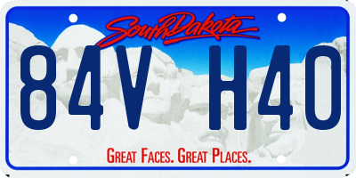 SD license plate 84VH40