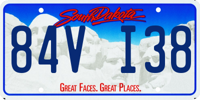 SD license plate 84VI38