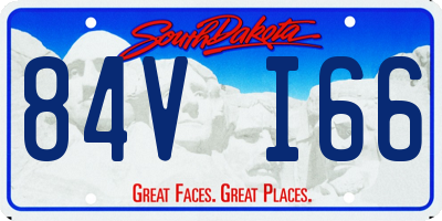 SD license plate 84VI66