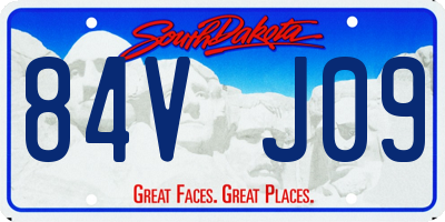SD license plate 84VJ09