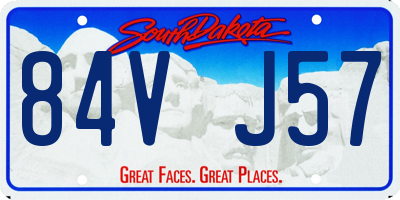 SD license plate 84VJ57
