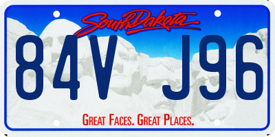 SD license plate 84VJ96