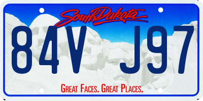 SD license plate 84VJ97