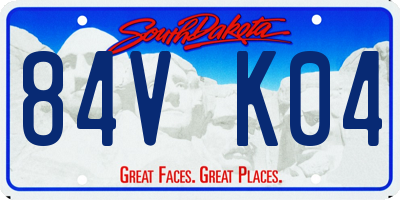 SD license plate 84VK04
