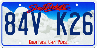 SD license plate 84VK26