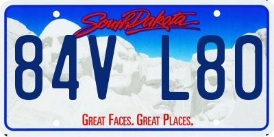 SD license plate 84VL80
