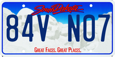 SD license plate 84VN07