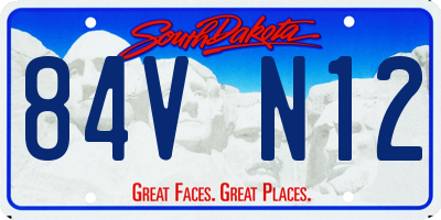 SD license plate 84VN12