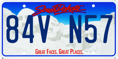 SD license plate 84VN57