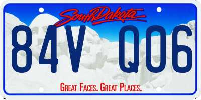 SD license plate 84VQ06