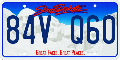 SD license plate 84VQ60