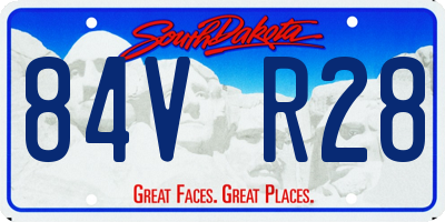 SD license plate 84VR28