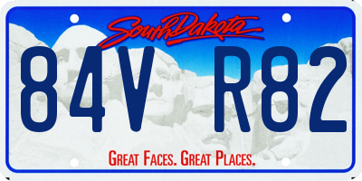 SD license plate 84VR82